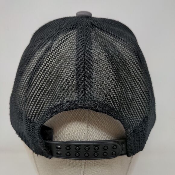 Sims Snapback Mesh Back Trucker Hat Gray One Size Embroidered Patch Colorblock - Picture 5 of 7